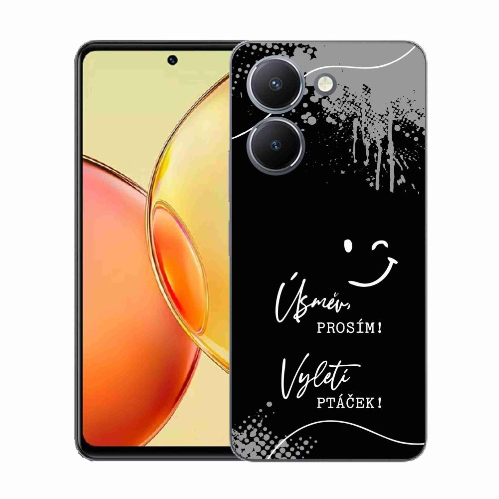 Gelový kryt mmCase na Vivo Y36 - vtipný text 4 černé pozadí
