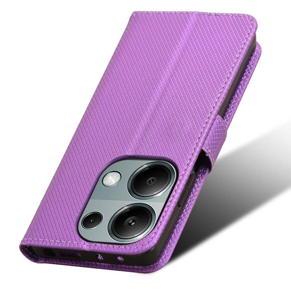 Diamond knížkové pouzdro na Xiaomi Redmi Note 14S/Note 13 Pro 4G/Poco M6 Pro - fialové