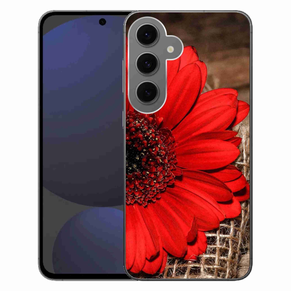 Gelový kryt mmCase na Samsung Galaxy S24 FE - gerbera