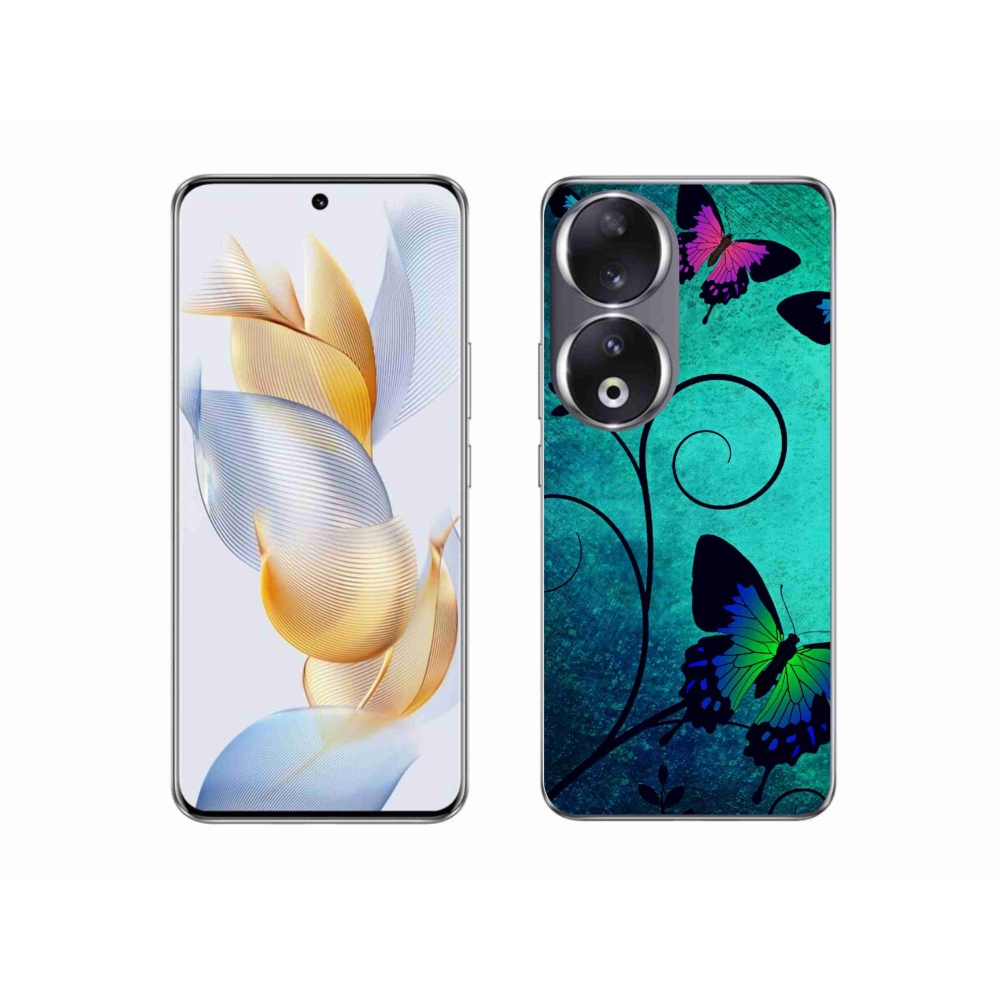 Gelový kryt mmCase na Honor 90 - barevní motýli