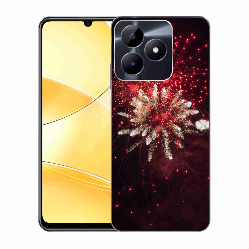 Gelový kryt mmCase na Realme C51/C53 - ohňostroj