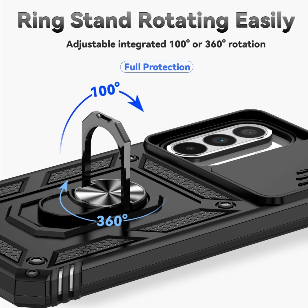 Ring odolný kryt na Samsung Galaxy A36 5G - černý