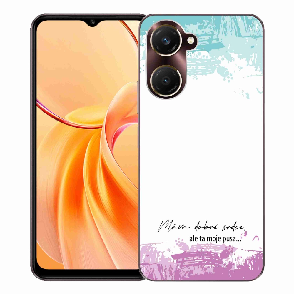 Gelový kryt mmCase na Vivo Y28s 5G - vtipný text 3 bílé pozadí
