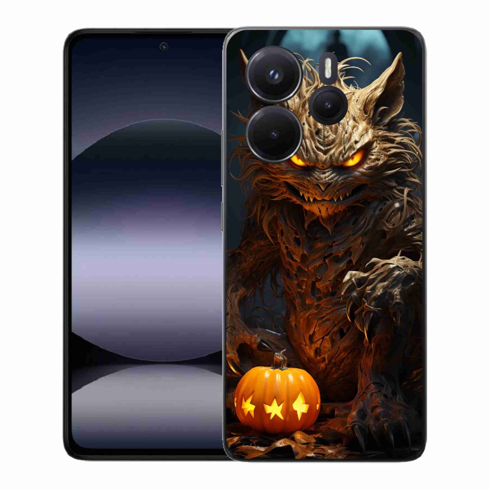 Gelový kryt mmCase na Xiaomi Redmi Note 14 - halloweenská příšera