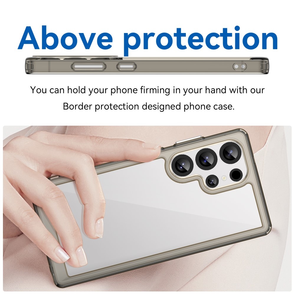 Gelový obal s pevnými zády na Samsung Galaxy S25 Ultra - šedý