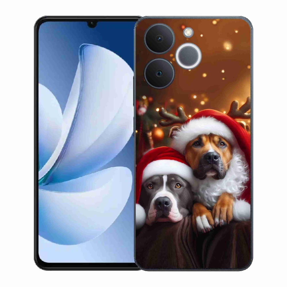Gelový kryt mmCase na Realme Note 70T - vánoční psi