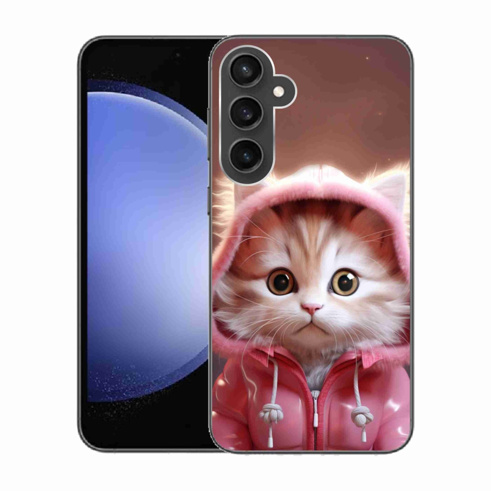 Gelový kryt mmCase na Samsung Galaxy S23 FE - roztomilé kotě 3