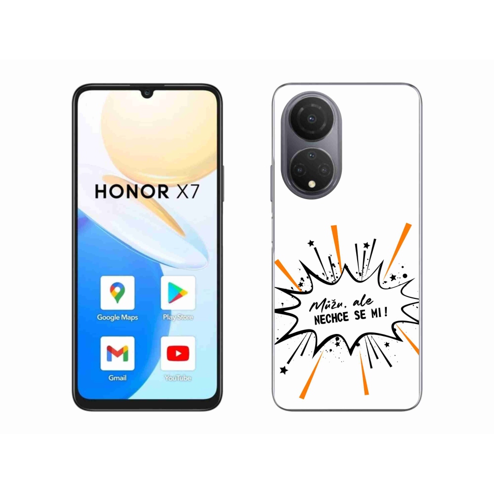 Gelový kryt mmCase na Honor X7 - vtipný text 11 bílé pozadí