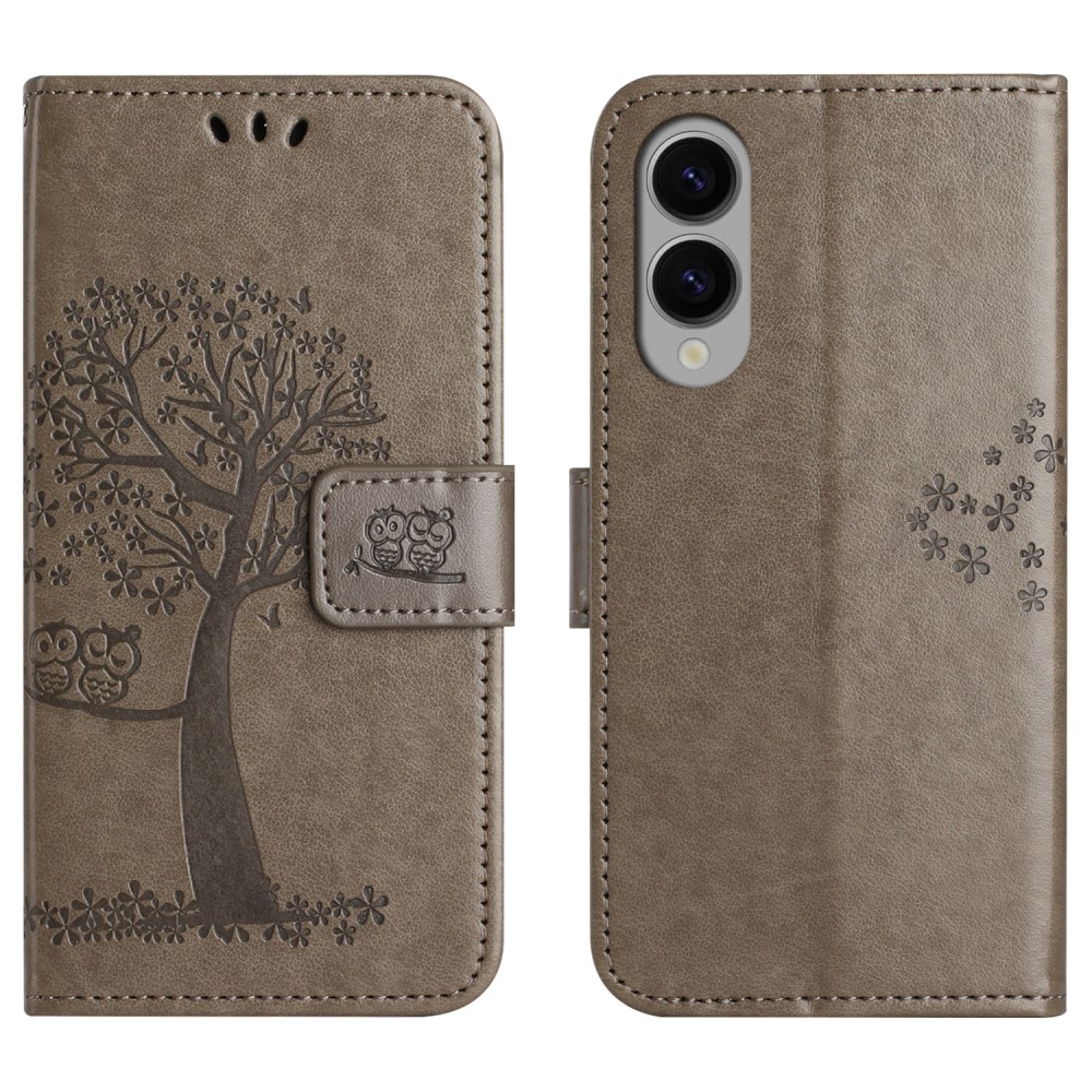 Tree knížkové pouzdro na Samsung Galaxy S25 Edge - šedé