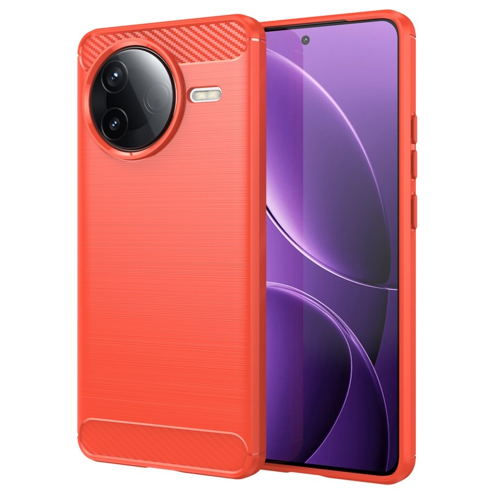 Carbon odolný gelový obal na Xiaomi Poco F7 Pro - červený