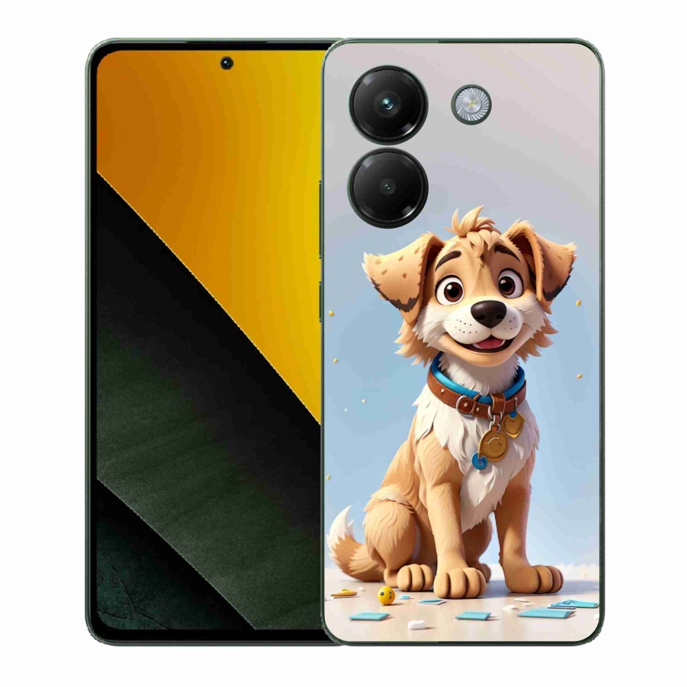 Gelový kryt mmCase na Xiaomi Poco M7 Pro 5G - kreslené štěně