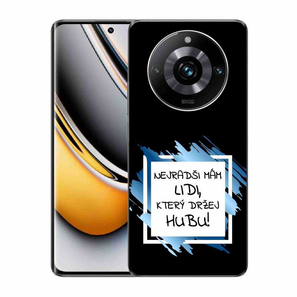 Gelový kryt mmCase na Realme 11 Pro/11 Pro+ - vtipný text 7 bíločerné pozadí