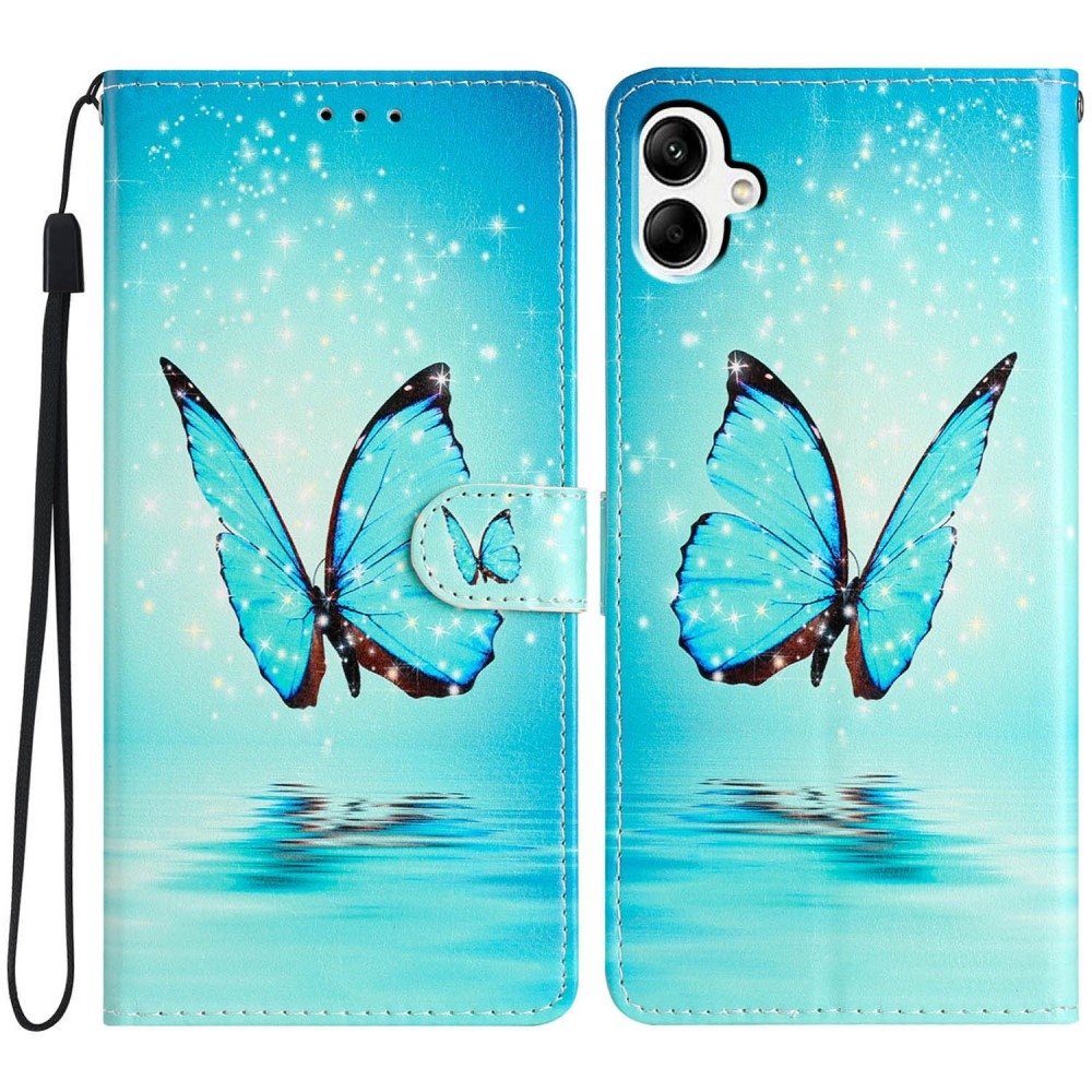 Unique knížkové pouzdro na Samsung Galaxy A06 4G - modrý motýl