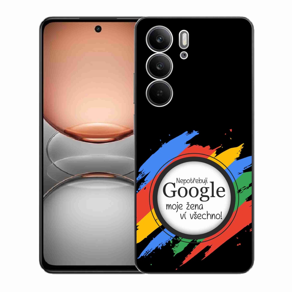 Gelový kryt mmCase na Realme C75 - žena ví všechno černé pozadí