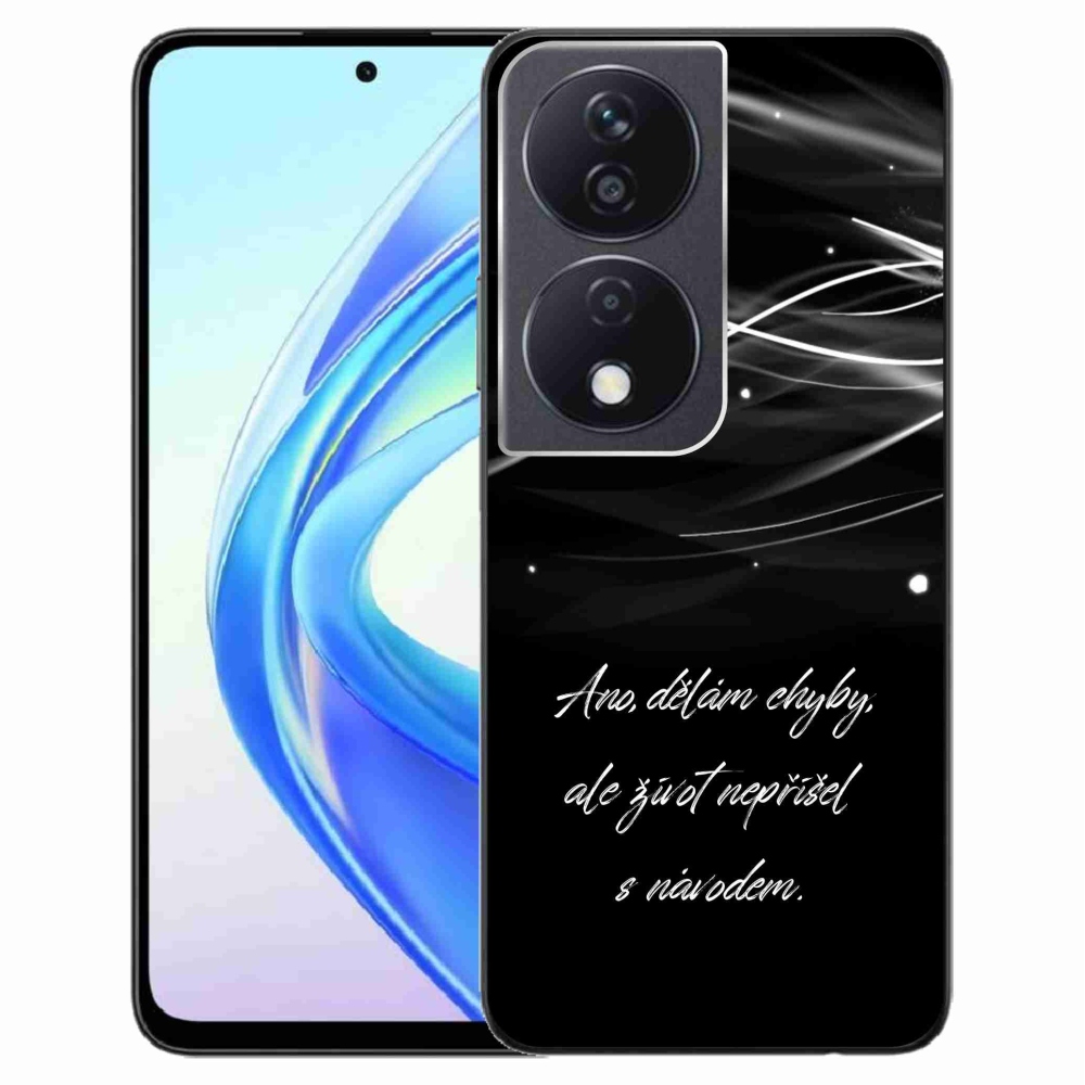 Gelový kryt mmCase na Honor X7b/Honor 90 Smart - citát černé pozadí