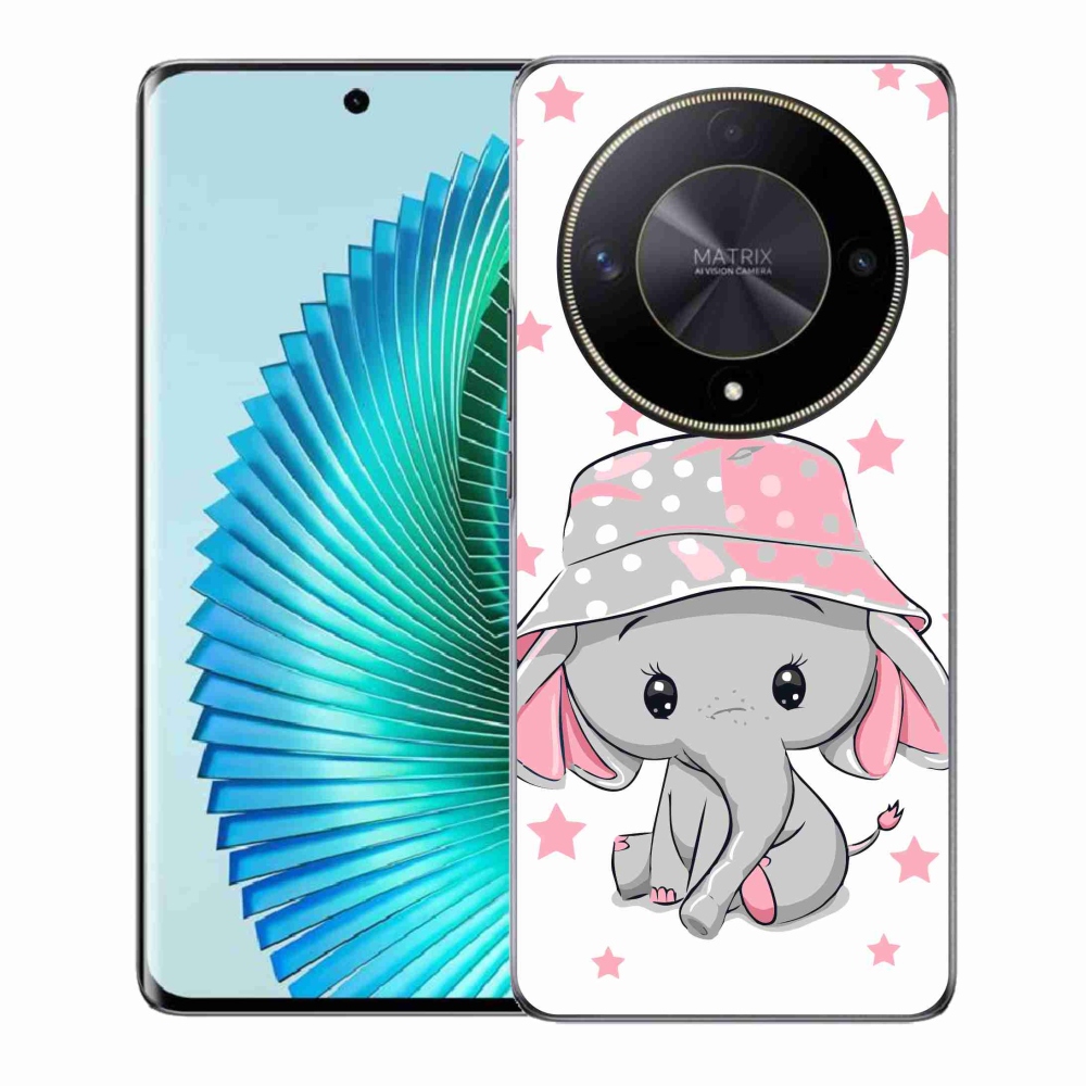 Gelový kryt mmCase na Honor Magic 6 Lite 5G - růžový slon