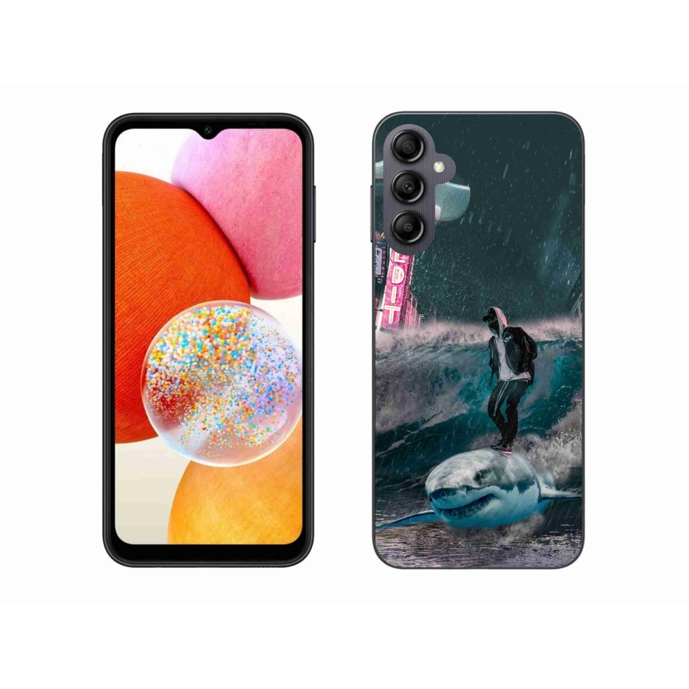 Gelový kryt mmCase na Samsung Galaxy A14 4G/5G - žralok