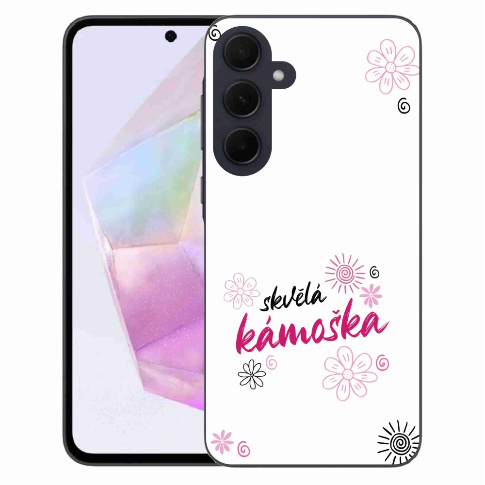 Gelový kryt mmCase na Samsung Galaxy A35 5G - skvělá kámoška bílé pozadí