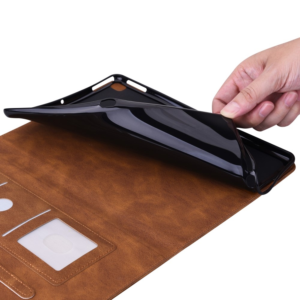 Imprint zavírací pouzdro na Lenovo Tab M10 5G - hnědé