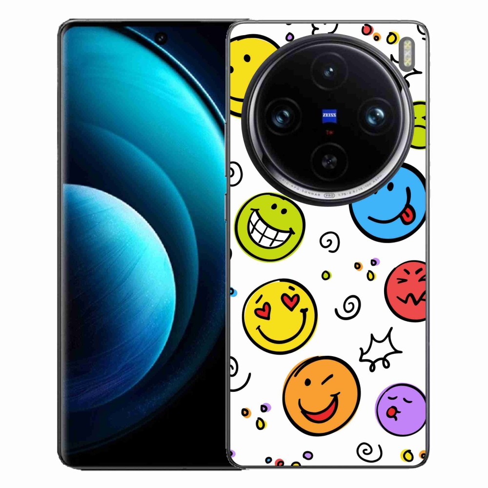 Gelový kryt mmCase na Vivo X100 Pro 5G - smajlíci