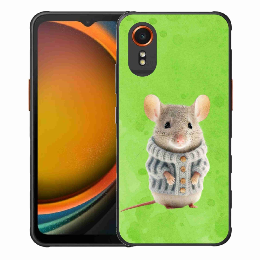 Gelový kryt mmCase na Samsung Galaxy Xcover 7 - myška ve svetru