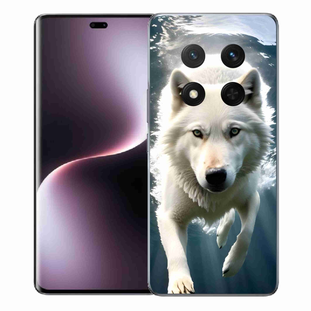 Gelový kryt mmCase na Honor Magic 7 Lite 5G - bílý vlk