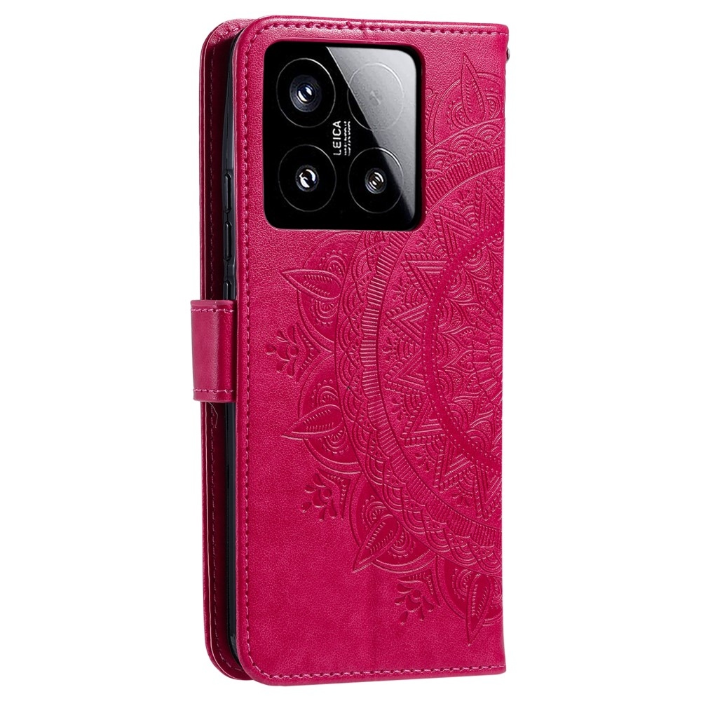Mandala knížkové pouzdro na Xiaomi 15 - rose