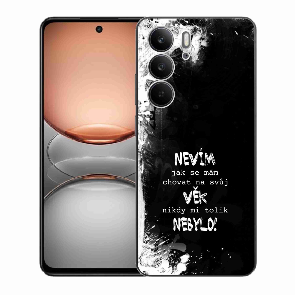 Gelový kryt mmCase na Realme C75 - vtipný text 14 černé pozadí