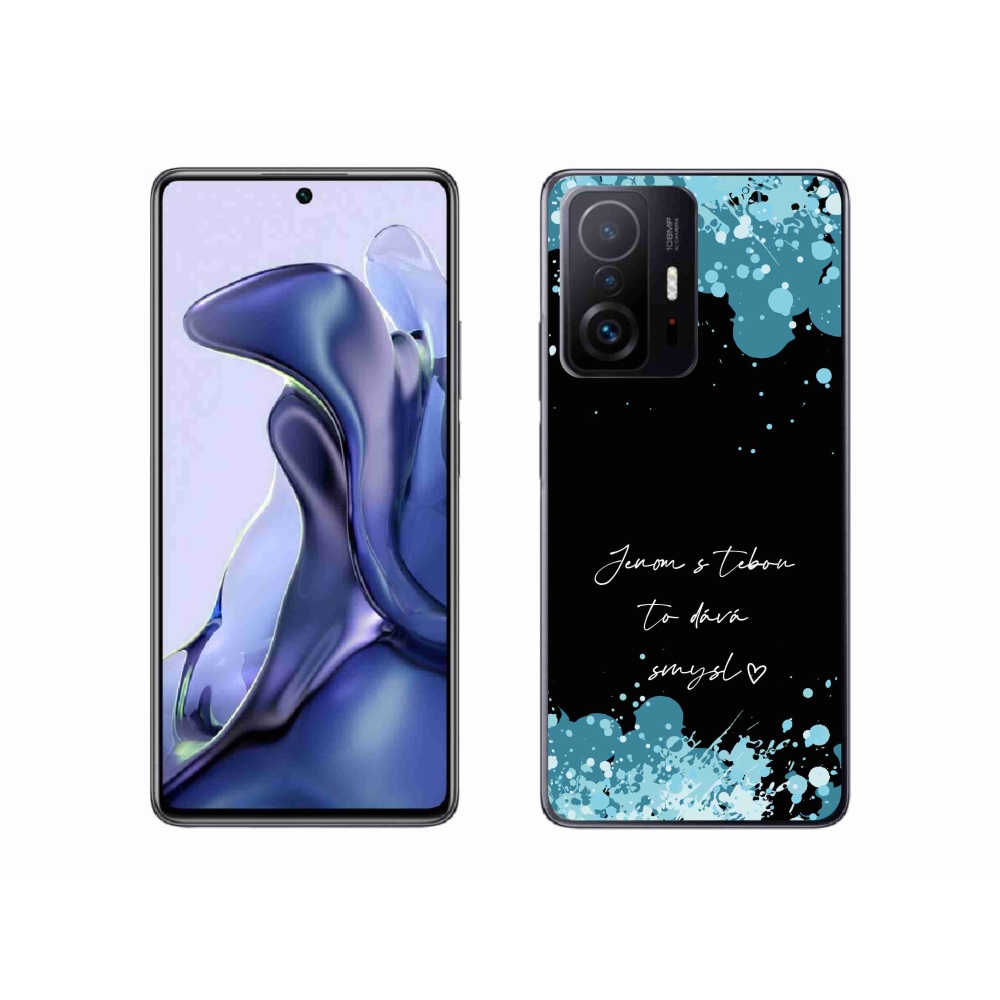 Gelový kryt mmCase na Xiaomi 11T - zamilovaný text černé pozadí