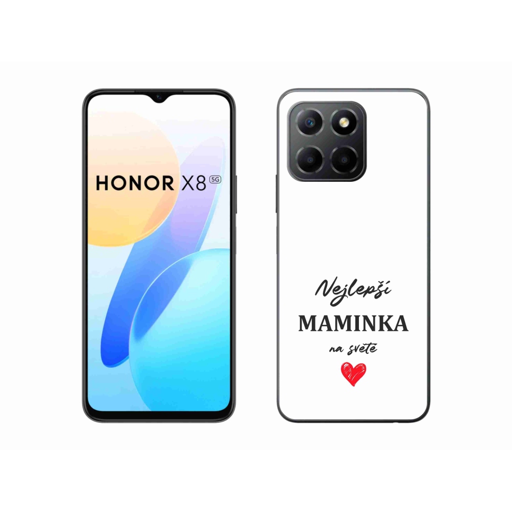 Gelový kryt mmCase na Honor X8 5G/Honor 70 Lite 5G - nejlepší maminka 1 bílé pozadí