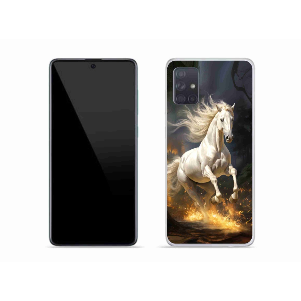 Gelový kryt mmCase na Samsung Galaxy A51 - bílý kůň 2