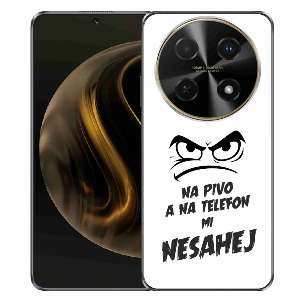 Gelový kryt mmCase na Huawei Nova 12i - pivní motiv 2 bílé pozadí