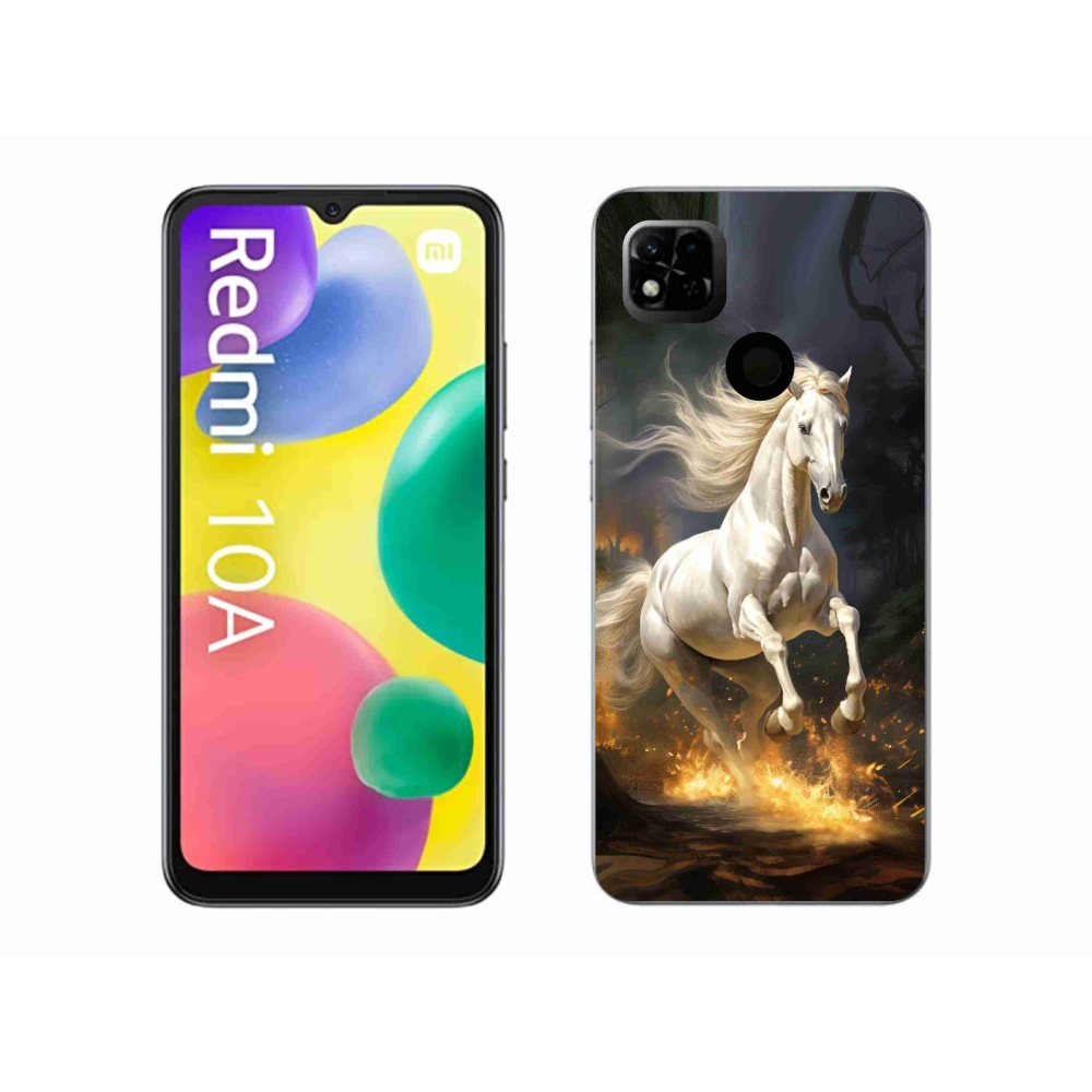 Gelový kryt mmCase na Xiaomi Redmi 10A - bílý kůň 2