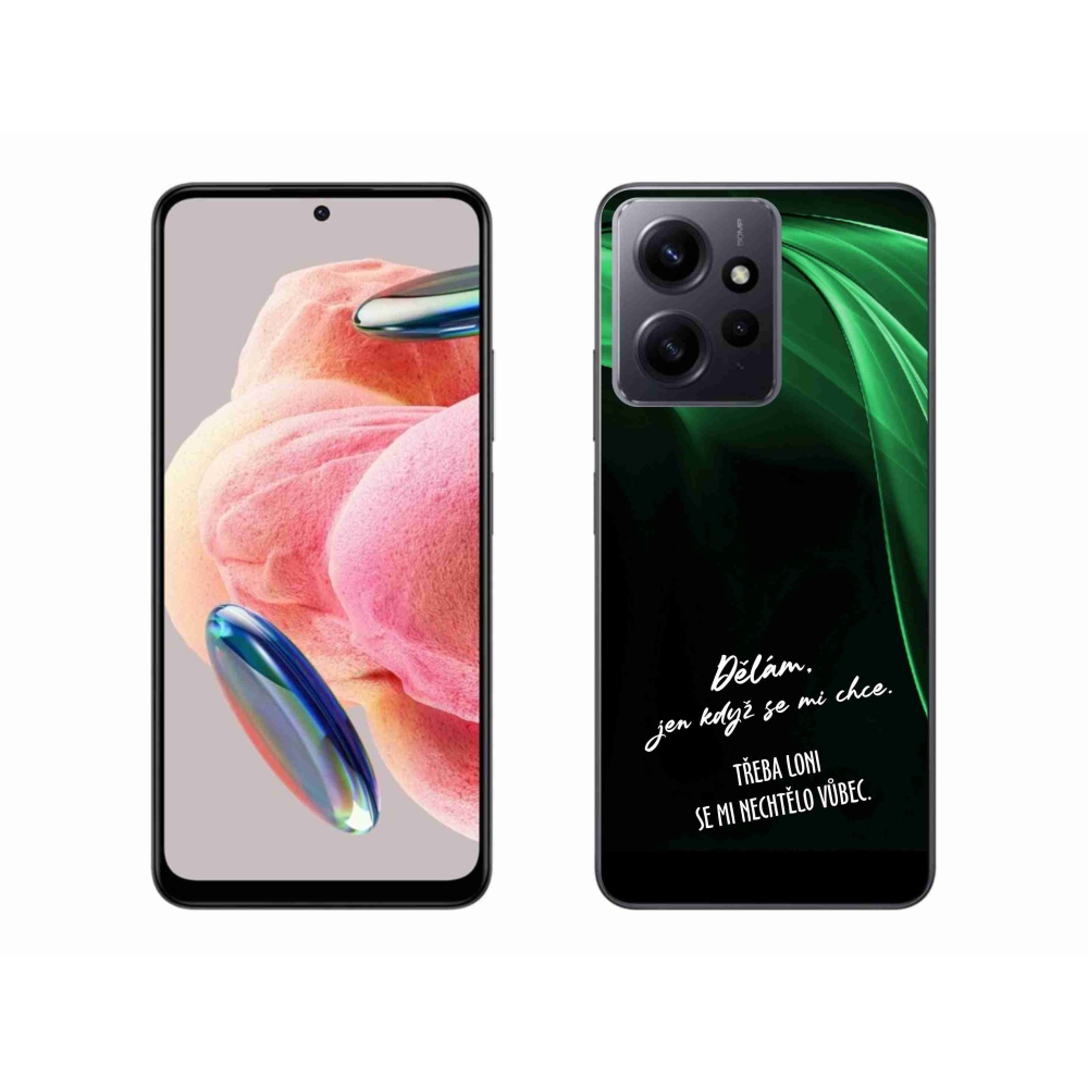 Gelový kryt mmCase na Xiaomi Redmi Note 12 4G - vtipný text 12 černé pozadí