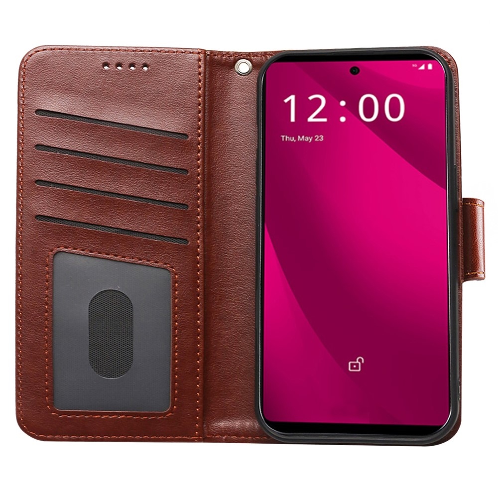 Strong knížkové pouzdro na T-Mobile T Phone 2 Pro - hnědé