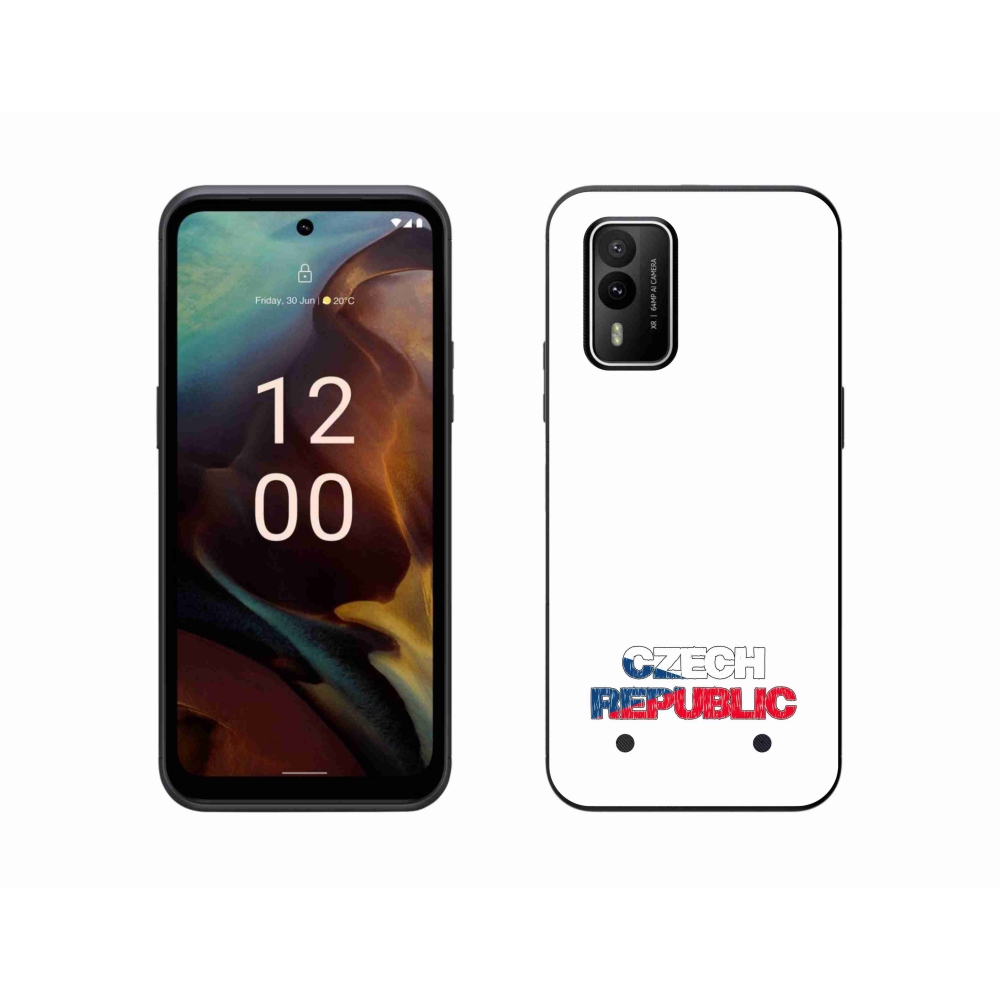 Gelový kryt mmCase na Nokia XR21 - Czech Republic bílé pozadí