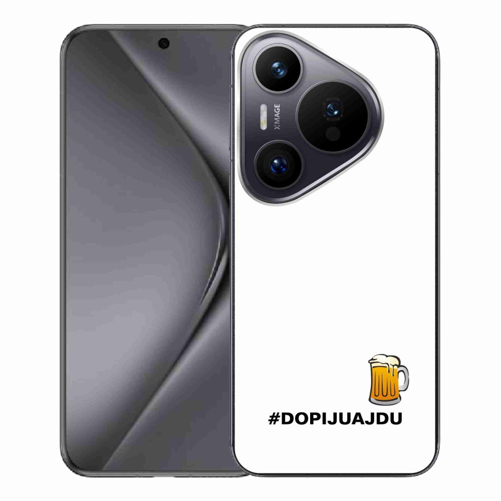 Gelový kryt mmCase na Huawei Pura 70 Pro - pivní motiv 1 bílé pozadí
