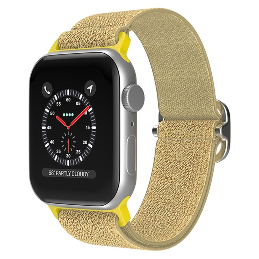 Decor nylonový řemínek na Apple Watch Ultra/Ultra 2 49mm/SE/SE 2022/2023 44mm/9/8/7 45mm/6/5/4 44mm/3/2/1 42 mm - zlatý