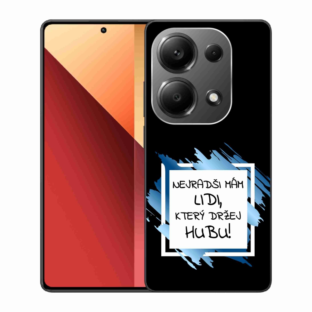 Gelový kryt mmCase na Xiaomi Redmi Note 13 Pro 4G/Poco M6 Pro  - vtipný text 7 bíločerné pozadí