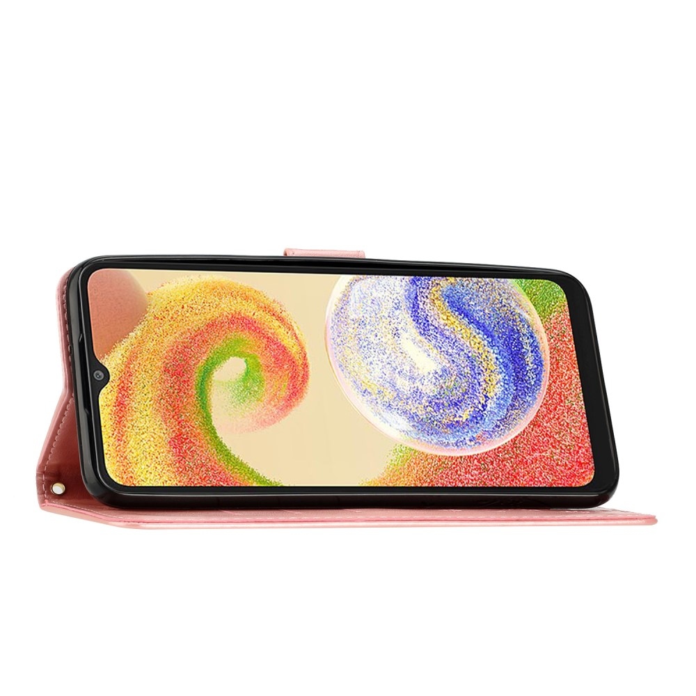 Flowers knížkové pouzdro na Samsung Galaxy A06 4G - růžovozlaté