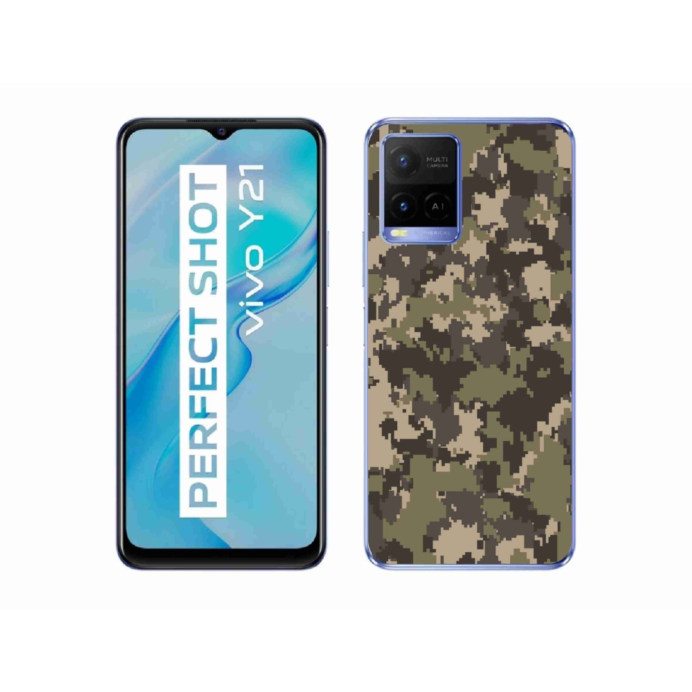 Gelový kryt mmCase na Vivo Y21/Y21s/Y33s - maskáčový vzor 12