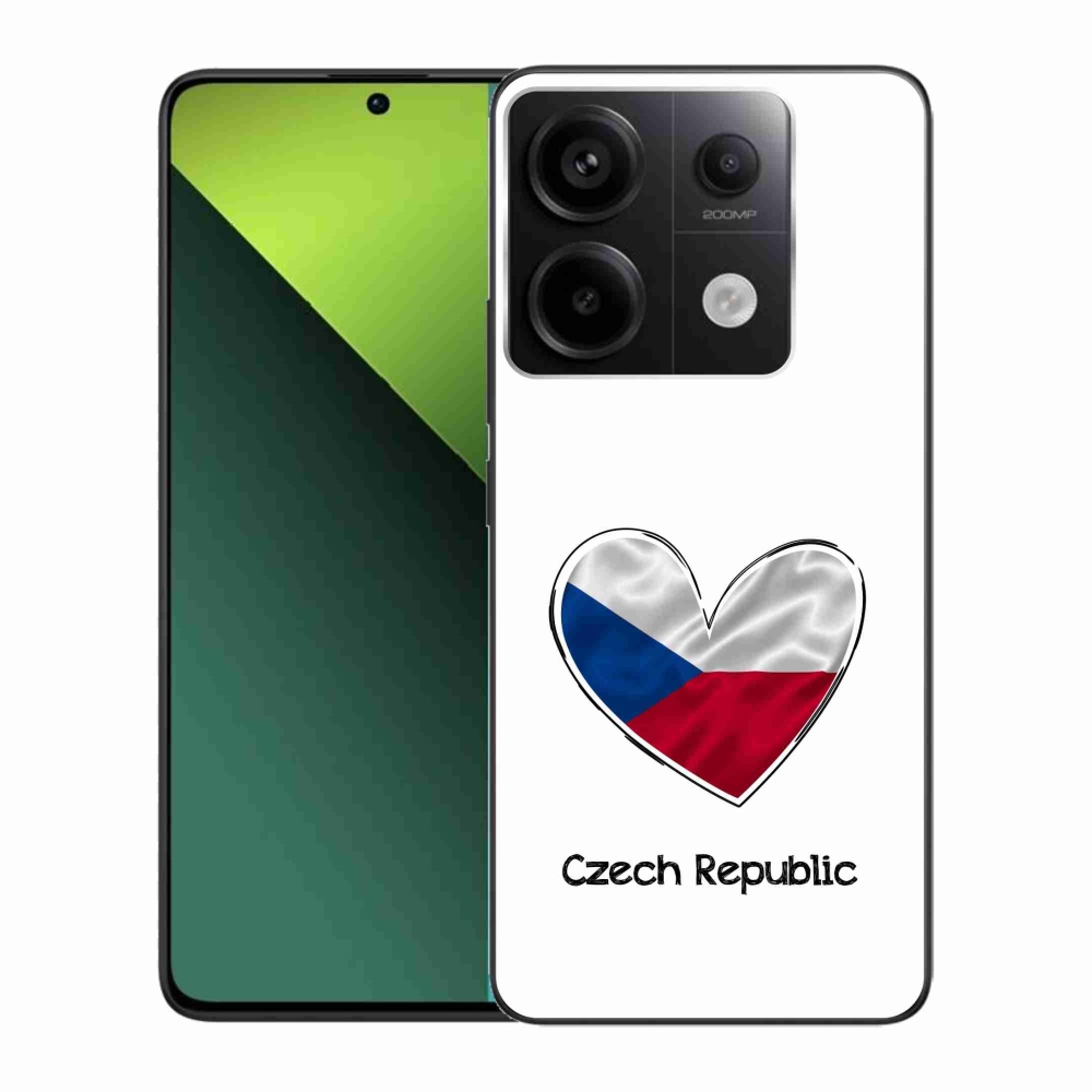 Gelový kryt mmCase na Xiaomi Redmi Note 13 Pro 5G/Poco X6 5G - vlajka srdce bílé pozadí