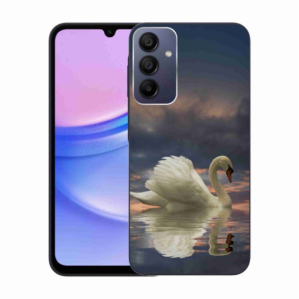 Gelový kryt mmCase na Samsung Galaxy A15 4G/5G - labuť