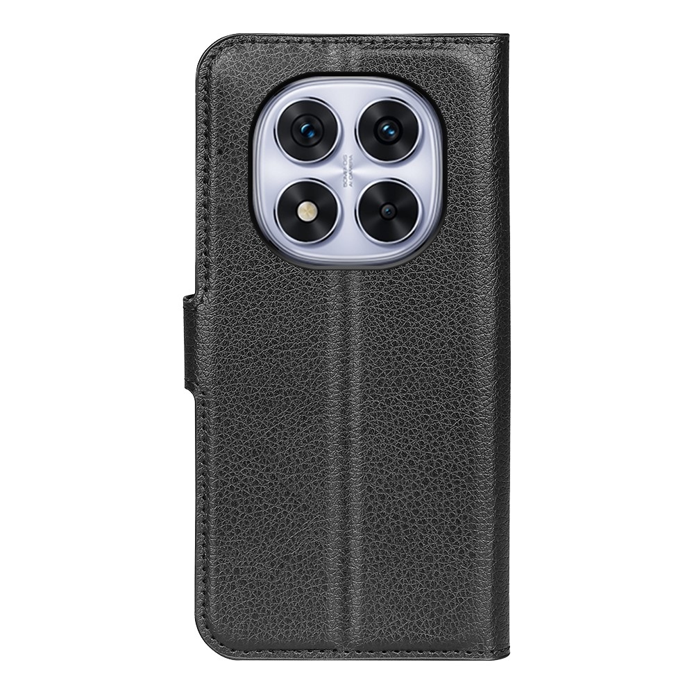 Litchi knížkové pouzdro na Xiaomi Redmi Note 14 Pro 5G/Poco X7 5G - černé