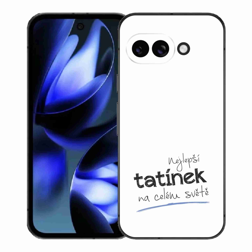 Gelový kryt mmCase na Google Pixel 9a - nejlepší tatínek 4 bílé pozadí