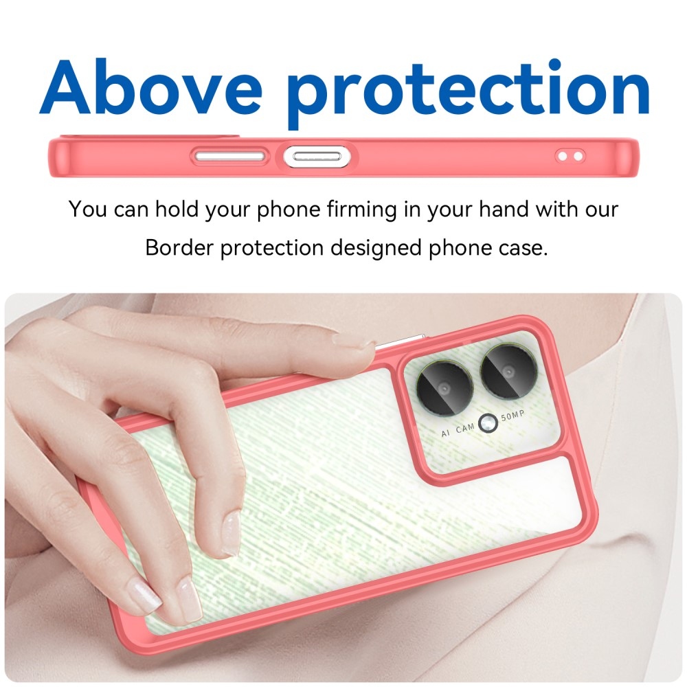 Gelový obal s pevnými zády na Xiaomi Redmi 13C 5G - červený