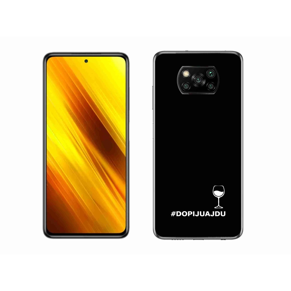 Gelový kryt mmCase na Xiaomi Poco X3 Pro - vinný motiv černé pozadí