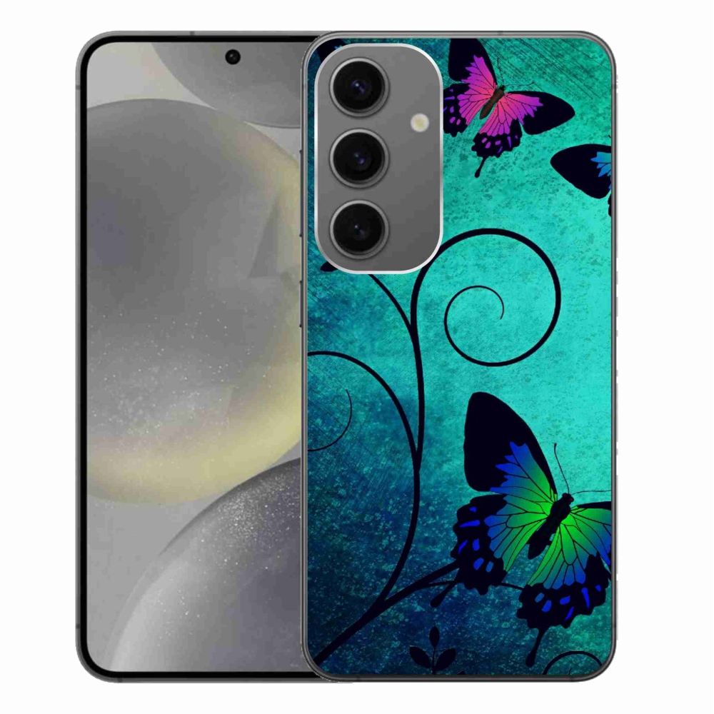 Gelový kryt mmCase na Samsung Galaxy S24+ - barevní motýli