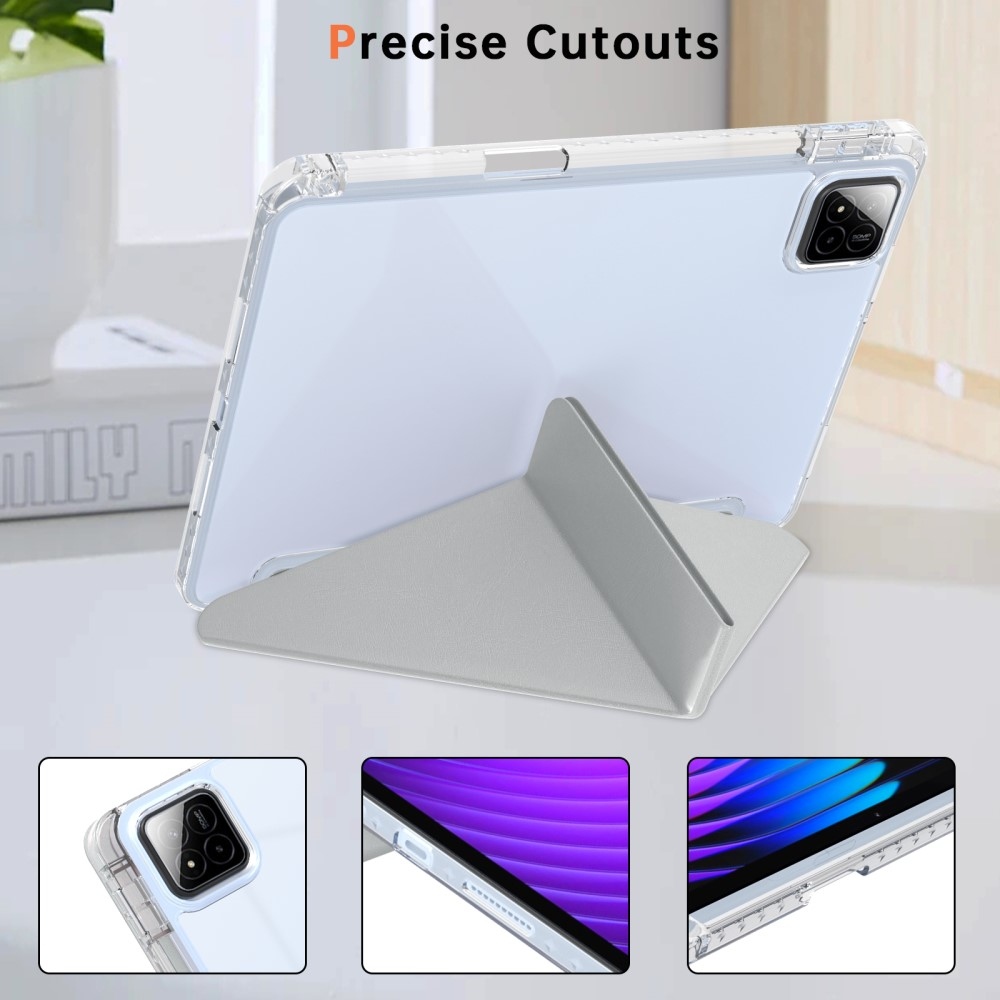 Origami chytré polohovací pouzdro na tablet Xiaomi Pad 7/7 Pro - šedé