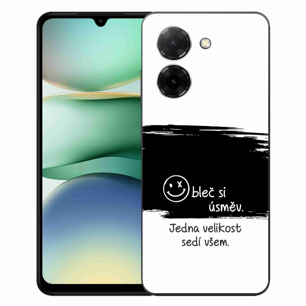 Gelový kryt mmCase na Xiaomi Redmi A5 (173.45x79.35x8.45mm) - vtipný text 8 černobílé pozadí